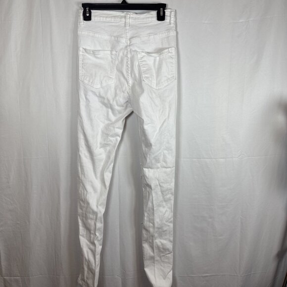 Aphrodite Jeans Womens Size 11 Skinny Jeans Rippped White Denim Jean Distressed - Picture 5 of 9